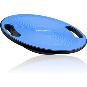 EVERYMILE Wobble Balance Board, Exercise Balance Stability Trainer Portable Balance Board with Handle for Workout Core Trainer Physical Therapy & Gym 15.7" Diameter No-Skid Surface (Classic Blue)