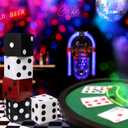 Ctosree 12 Pcs Large Casino Dice Boxes 11 in Casino Theme Party Decoration Las Vegas Themed Night Jumbo Giant Vegas Dice Centerpieces Table Top for Graduation Prom Birthday Party(Black, White, Red)
