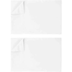 Ghooss Twin Size Flat Sheet Only-1500 Series Luxury Brushed Microfiber Bed Top Sheet,Wrinkle, Fade Resistant-2 Pack-White