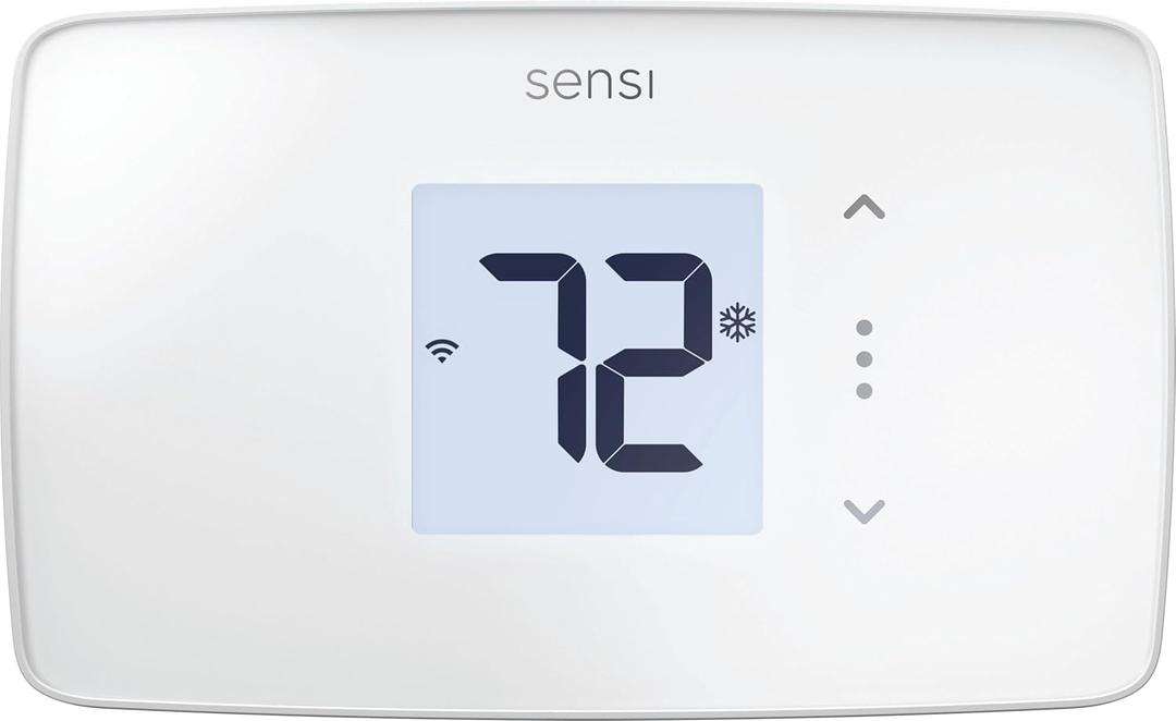 Sensi Lite Smart Thermostat, Programmable, WiFi, Easy DIY, Works With Alexa, ENERGY STAR Certified, ST25W, Most Systems C-Wire Not Required, C-Wire needed with Heat/Cool Only & Heat Pump System -White