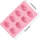 4 x 3Pcs 8-Cavity Easter Silicone Egg Molds, Egg Shaped Cake Pop Mold, Baking Supplies for Making Chocolate Jello Candy Dessert Muffin Mousse Pastry