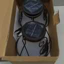 2 Pack Solar Lanterns Outdoor Waterproof Flickering Flame Lights Hummingbird Metal Hanging Solar Lantern Patio Porch Garden Decoration