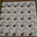 Brightown G40 Replacement Light Bulbs, Clear Globe Bulbs Replacement for Outdoor String Light, E12 Candelabra Base, Incandescent Round Bulbs for Patio Cafe Bistro Decor, 5W 120V, Warm White, 25 Pack