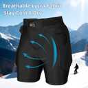 3D Protection Padded Shorts, Hip Butt Tailbone Crash Pad Pants, Impact Protective Gear for Figure Skating Snowboarding Ski Roller Skateboard Small