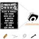 2 x Inspirational Wall Art Metal Sign 8x12 Inches Motivational Quotes Personalized Wall Decor for Bedroom Living Room Office Gym Teen Room Unique Vintage Style Home Decor Gift for Teens Adults Man Cave