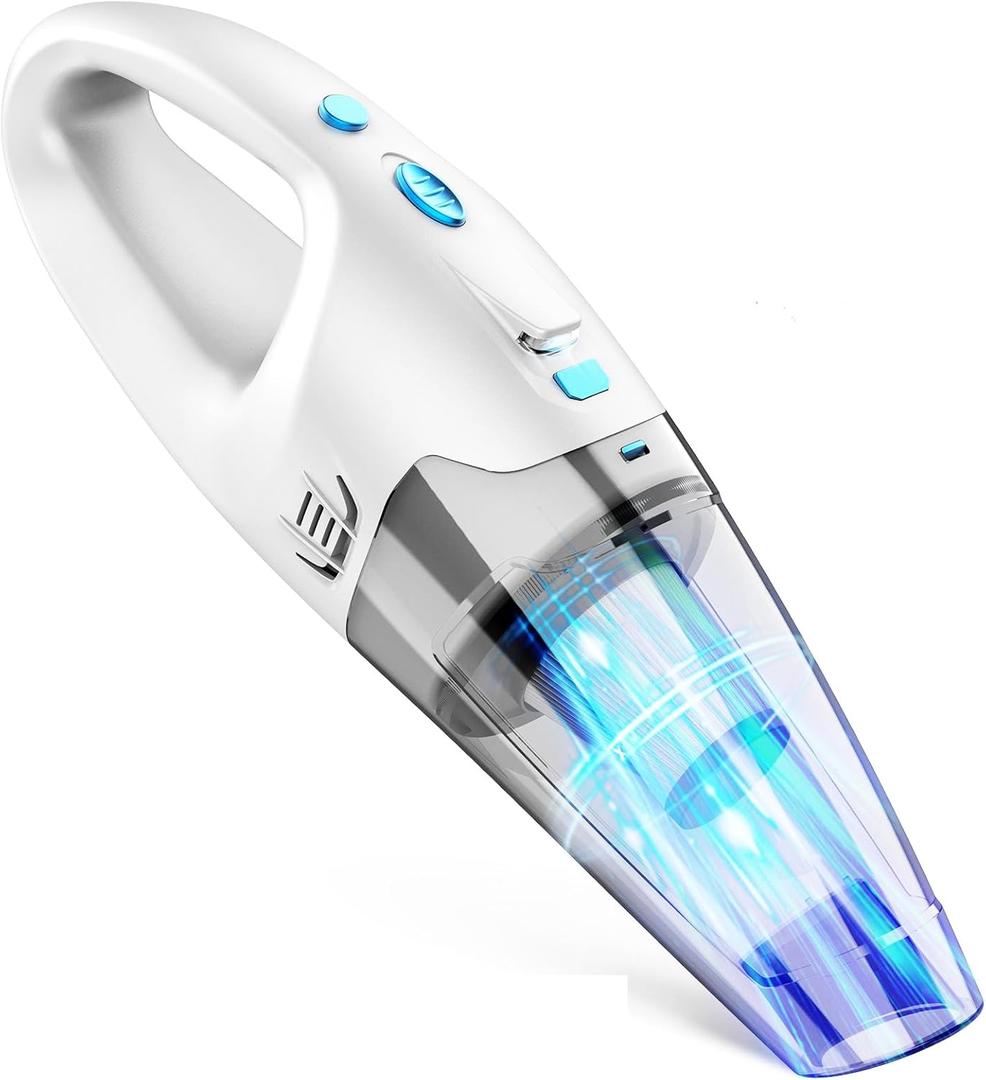 Handheld Vacuum Cordless, 6KPA Strong Suction & 25 Mins Runtime