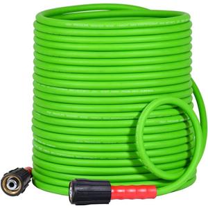 YAMATIC Flexible Pressure Washer Hose 100FT 1/4", 3200 PSI, M22-14mm Female Ends, Kink-Resistant Replacement for Gas/Electric Power Washer Troy-Bilt Ryobi Craftsman