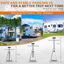 WELLUCK RV Stabilizers Jacks 4 Pack,Screw Jack Stands for RV Camper Travel Trailer Leveling,Aluminum,Single Support Up to 6000 Lbs, Adjustable from 11" to 17"