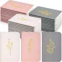 Outus 36 Pcs Pocket Notebook Mini Journal 2.5" x 4" Kraft Paper Mini Notepad Bulk Softcover Pocket Notepad Memo Diary Subject Notebooks for Student Traveler School(Morandi Color, Gold Stamping Cover)