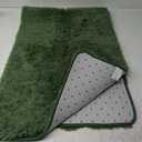 Pettop Fluffy Deep Green Area Rug for Bedroom Living Room, 72'x25' Super Soft Shaggy Plush Fuzzy Rugs for Girls Kids Boys, Non-Slip and Washable Rug for Nursery Classroom, Carpet for Rooms Decor