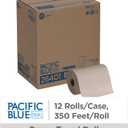 Georgia-Pacific Pacific Blue Basic Recycled Paper Towel Roll (Previously Branded Envision) by GP PRO (Georgia-Pacific), Brown, 26401, 350 Feet Per Roll, 12 Rolls Per Case