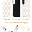 Magnetic Checkered Case for Samsung Galaxy S23, Beige