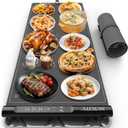Warming Mat for Food Extra large 40" x 16", Portable Food Warming Mat with 7 Temperature Settings & 8Hour Timer, Tortilla Warmer for Gatherings, Parties (Extra Large Size: 40" x 16") Dark Gray
