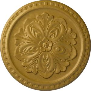 Ekena Millwork CM16ERPGS 16-7/8" x 5/8" Emeryville Ceiling Medallion, Pharaoh's Gold