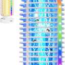Bug Zapper Outdoor Indoor, Cordless Mosquito Zapper with LED Lights and Marquee Lights, Rechargeable Fly Zapper Outdoor Waterproof for Camping, Patio, Backyard, Garden, Home (White)