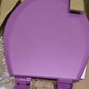 Toilet Seat, Slow Close, Soft Touch, Ultra-Smooth Matte Finish (No Orange-Peel Texture), Premium Moulded Wood, Quick Release, PIKLiDS (Purple, Round)