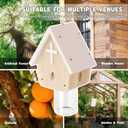 GRTRE 1 Pack Wood Carpenter Bee Trap for Outside - Best Bee Trap - Wood Boring Bee Trap- Nature Church Style Carpenter Bee Traps Outdoor Hanging - Insect Traps Removes Carpenter bee