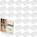 25 Pcs Place Card Holders for Table, 2 Inches Clear Acrylic Name Card Holder Table Number Card Holders Acrylic Card Display Stand for Wedding Business Party