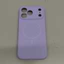 Miracase Magnetic for iPhone 17 Pro Max Case, Compatible with MagSafe, Integrated Silicone Camera Control Cover, 3.0mm Thicken Shockproof Drop Protection Phone Case for 17 ProMax, Light Purple