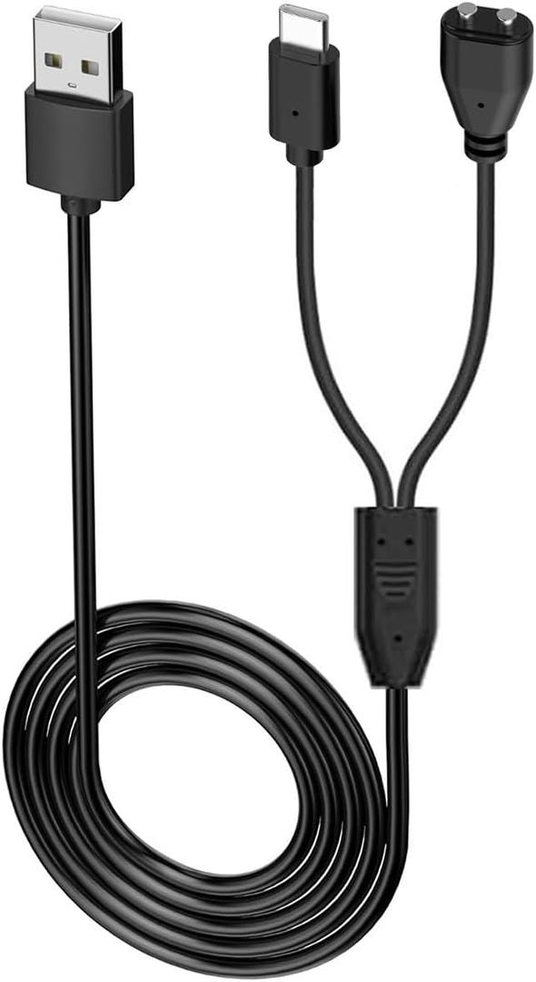 Kissmart Charger for Jugbow/Delupet/Yawpet Dog Training Collar, Magnetic Charging Cable for DT-61/66/67/68/72/73 Shock Collar and Remote (3.3ft/1m) (Black)