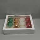 Hollowfly 11 Pcs Rustic Farmhouse Christmas Glass Ball Ornaments 2.36" Neutral Ribbed Glass Ball Ornaments for Christmas Tree Farmhouse Textured Baubles Decorations Xmas Tree Hanging Decor(Sphere)