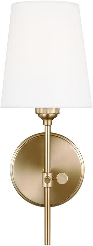 Generation Lighting 4187201-848 1-Light Baker Bath Fixture Wall Lamp Satin Brass 4187201-848 | Bathroom Light Fixture for Home Decor | Wall Sconce Vanity Light Fixture and Bathroom Accessory