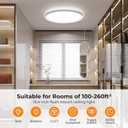 BLNAN 15.4 Inch LED Flush Mount Ceiling Light, 3000K-5000K 3 Color Selectable Ceiling Lights, 36W 3600LM Closet Light Fixture, Ceiling Lamp for Bedroom, Dining Room, Kitchen