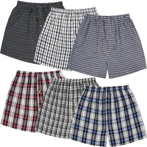 JupiterSecret Men's Woven Boxers Underwear Pack Cotton Boxer Shorts Assorted Colors (Medium)