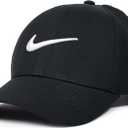 Nike Unisex Adult Dri-Fit Club Structured Swoosh Cap Hat | Mens and Womens (White, Black, Grey, L)