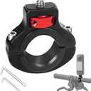 Niewalda Aluminum Bike/Motorcycle Handlebar Mount for GoPro, Insta360, DJI Osmo and Fill Light, 360 Degrees Rotary Motorcycle Camera Mount Side Reinforcement Anti-Reverse