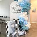 Dusty Blue Balloon Arch Kit, Dusty Blue and White Balloon Arch Garland Kit Light Blue Macaron Blue White Pearl Balloons for Boys Wedding Birthday Baby Shower Gender Reveal Decorations