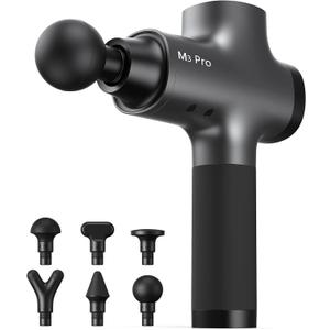 OPOVE Massage Gun Muscle Massager Deep Tissue Percussion Portable Handheld Electric Body Massager Sports Drill Super Quiet Brushless Motor Cordless for Muscle Deep Relaxation, opove M3 Pro Silver
