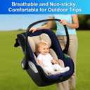 Infant Car Seat Insert Breathable Head Support for Newborn to Toddler 0-3 Years, Soft Non-Sticky Baby Car Seat Cushion, Universal Carseat Insert Support for Stroller, Swing & Carrier