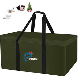 SIRUITON 69L x 29.5W x 21.6H Outdoor Cushion Storage Bag,Patio Furniture Cushion Storage Bag,Heavy Duty 600D Oxford Garden Cushion Storage Covers, Waterproof 9FT Christmas Tree Storage Bags.