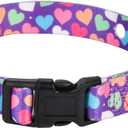 Rhea Rose 1 Inch Replacement Collar Strap Shock Collar with 2 Holes, Compatible with Nearly All Brands and Models of Underground Electric Dog Fences and Training Collars, Heart Print Pattern