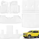 Floor Mats for Chevrolet/Chevy/GMC Yukon XL 7 Seater 2021-2025 All Weather Floor Mats for Chevrolet/Chevy/GMC Suburban/Yukon XL Accessories 2025-2021 White