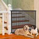 Dog Gate for Stairs Pet Gates for The House: Dogs Screen Mesh Gate for Doorways Stairways Indoor 29 inches Tall, 41 inch Wide, Fits Openings 36'' to 39'' Wide