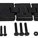 QCAA Extra Heavy Duty Concealed Safety Hasp, Flexible Link, with Hardened Staple, 6-1/4" Single Flexible, Black Coated, 2 Pack