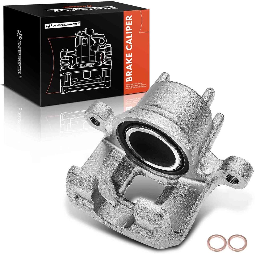 A-Premium Disc Brake Caliper Assembly Without Bracket Compatible with Select Mitsubishi Models - Mirage, Mirage G4 2017 2018 2019 2020 2021 - Front Driver Left Side