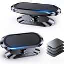 2-Pack Magnetic Phone Holder for Car DashStrong Magnet Magnetic Car Phone Holder Mount 4 Plate Phone Holders for Your Car Phone Mount for Car Dashboard Cell Phone Car Mount for iPhone Samsung (Black)