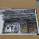 IBUYKE 5-Tier Tall Bookshelf,S-Shaped Geometric Bookcase, Wood Display Shelves with Storage,Industrial Bookshelf for Living Room Bedroom, Home Office, Rustic Brown WBC015H