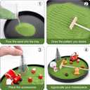 Christmas Zen Garden Kit for Desk 8.2'' Mini Zen Garden Desktop Decor with Christmas Accessories, Home Office Desk Decorations Ideal Holiday Decor Gifts for Family and Friend