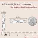 4 x Clysoru Double Lobster Clasps and Closures Grade A 316 Stainless Steel Lobster Claw Clasps Gold and Silver for Necklace Bracelet Jewelry Making DIY Craft Made in Italy.