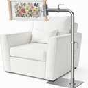 Workstand with Side Clamp for Lowery Stand, 360° Rotating Metal Needlepoint Workstand with Side Clamp, Fits 20" Q-Snap Frames & Scroll Rods, Height Adjustable Embroidery Stand for Sofa Hand Sewing