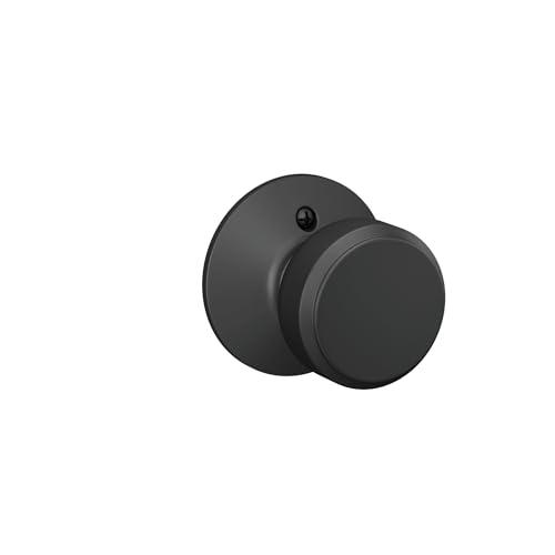 Schlage F170 BWE 622 Bowery Door Knob, One Sided Non-Turning Dummy Door Handle, Matte Black