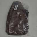 Hebetag Leather Sling Bag Crossbody Backpack for Men Women Travel Outdoor Camping (#21brown(pu/Usb))