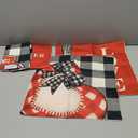 Valentine's Day Forever Love You Throw Pillow Covers 16x16 Set of 4 Buffalo Plaid Bow Truck Valentine Heart Wedding Cushion Case Decoration for Sofa Couch