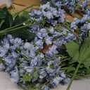 8PCS Dusty Blue Delphinium Artificial Flowers 33.5'' Faux Delphinium Stems Larkspur Silk Flowers for Wedding Table Centerpieces Home Garden Decor(Dusty Blue)