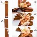 2 x AOBKIAT Fall Baby Shower Decorations for Wall,6PCS Large Paper Flower for Thanksgiving Party,Red Brown Blush Tissue Paper Flowers for Boho Wedding Floral Backdrop,Bridal Shower,Birthday,Archway