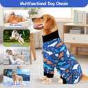 Etdane Dog Onesie Surgery Recovery Suit for Female Male Dogs After Spayed Suit Surgical Recovery Suit Anti Shedding Body Suit for Dog/ Sharks/Large